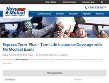 Tablet Screenshot of express.navymutual.org
